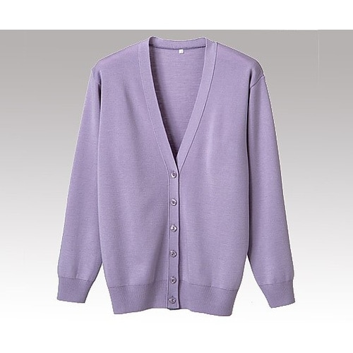 抗ピル長袖カーディガン パープル 3L