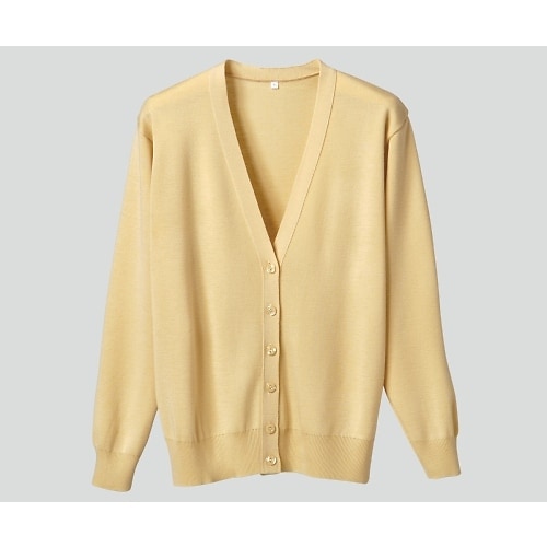 抗ピル長袖カーディガン イエロー L