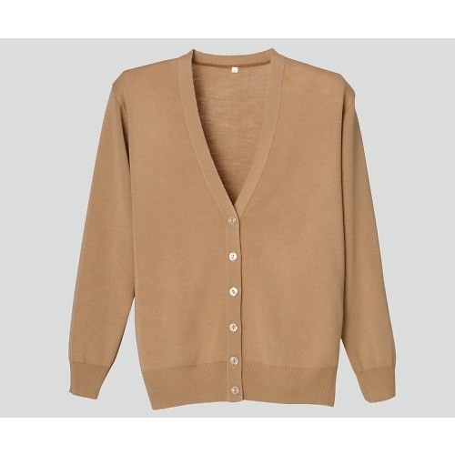 抗ピル長袖カーディガン キャメル M