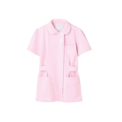 ナースジャケット (ピンク/白) LL