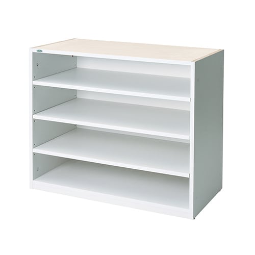 ウッディ薬品棚 下段用 オープン収納 (4段)