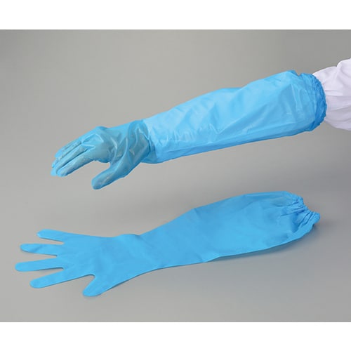 SFポリエチロング手袋(外エンボス) ブルー
