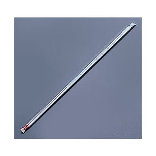 ガラス棒状温度計 アルコール −20から+50℃