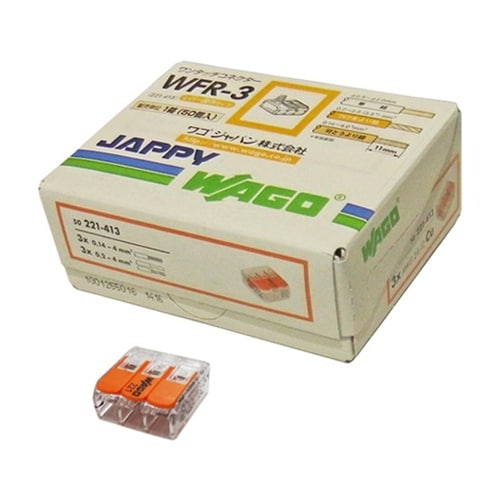 ワンタッチコネクタ 透明タイプ 3本 50個入