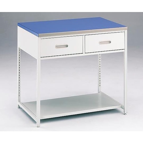 MDS調剤台 引出付き ブルー 900×500