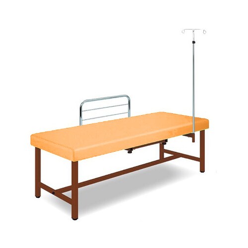 診察台 65×180 Mオレンジ 脚ブラウン