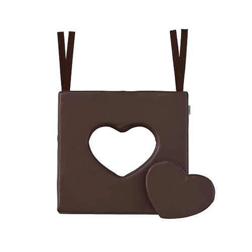 車いすハートクッション モカブラウン