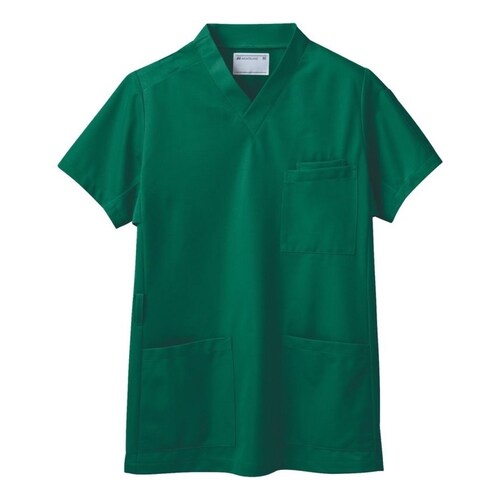 スクラブ (Sボタン) ダークグリーン/M