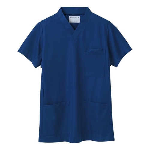 スクラブ (Sボタン) ダークブルー/M