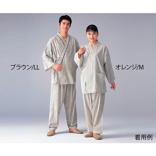 ストライプ病衣 (セパレーツ) ブルー/S