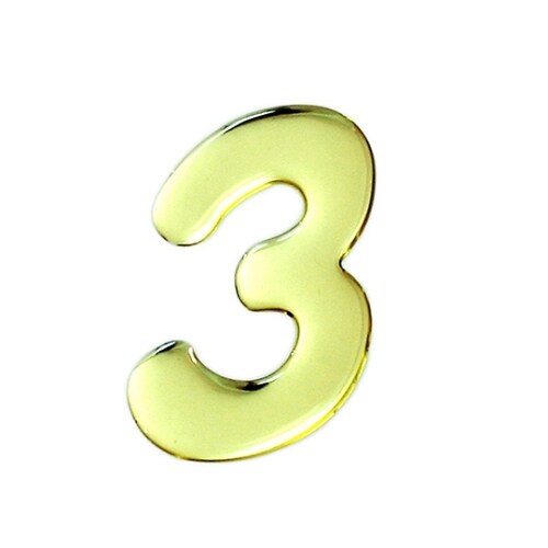 ゴールドメタル文字 3 60mm×1mm