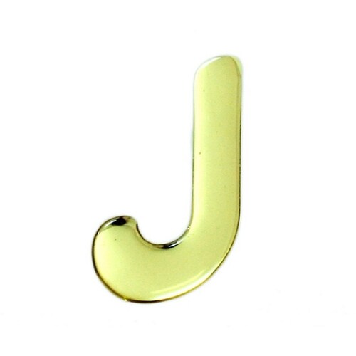 ゴールドメタル文字 J 60mm×1mm