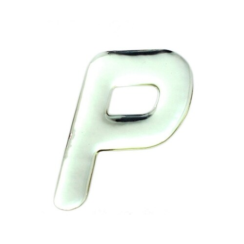 シルバーメタル文字 P 60mm×1mm