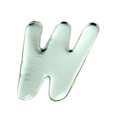 シルバーメタル文字 W 60mm×1mm