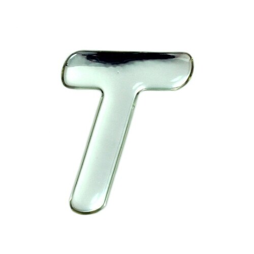 シルバーメタル文字 T 60mm×1mm
