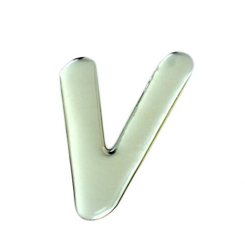シルバーメタル文字 V 60mm×1mm