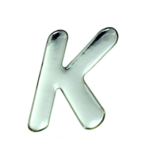 シルバーメタル文字 K 60mm×1mm