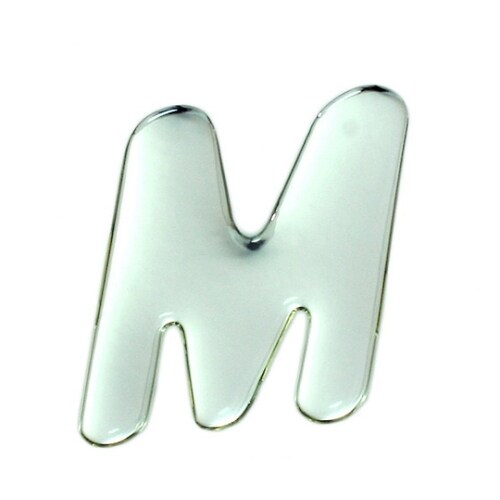 シルバーメタル文字 M 60mm×1mm