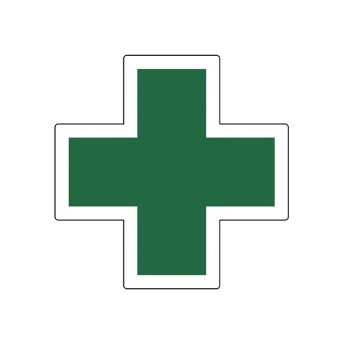 ヘルメット用ステッカー 34mm角十字