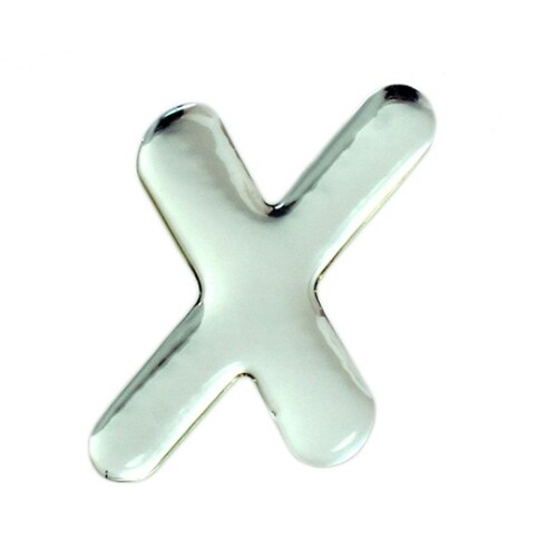 シルバーメタル文字 X 60mm×1mm