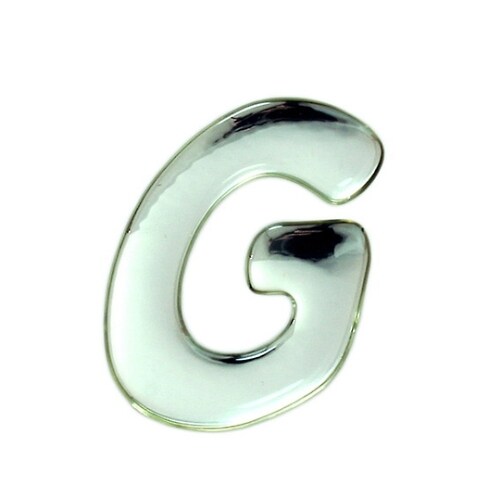 シルバーメタル文字 G 60mm×1mm