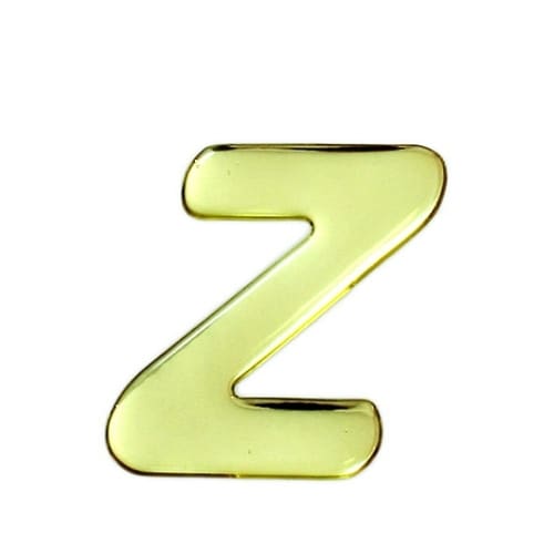 ゴールドメタル文字 Z 60mm×1mm