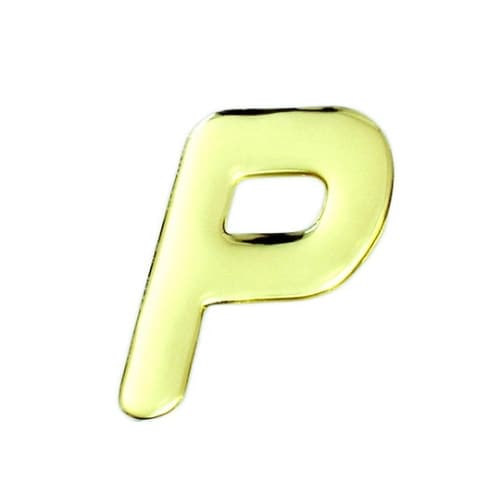ゴールドメタル文字 P 60mm×1mm