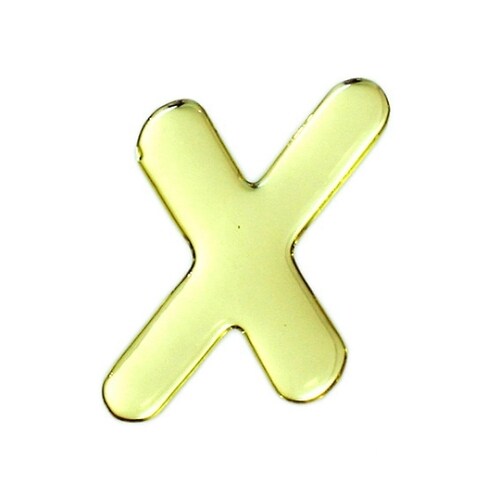 ゴールドメタル文字 X 60mm×1mm