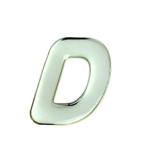 シルバーメタル文字 D 60mm×1mm