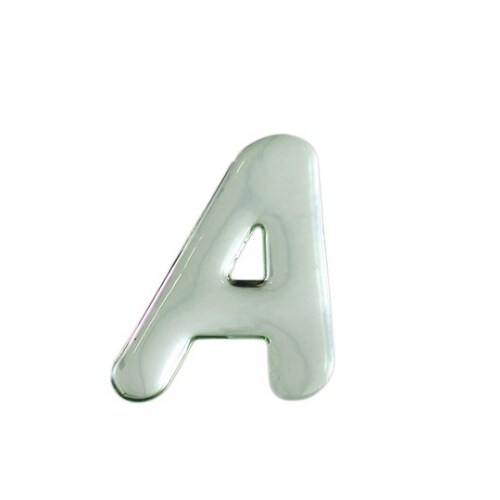 シルバーメタル文字 A 60mm×1mm