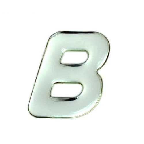 シルバーメタル文字 B 60mm×1mm