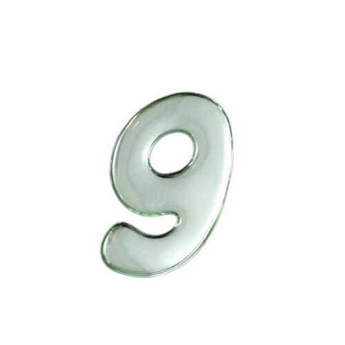 シルバーメタル文字 9 60mm×1mm