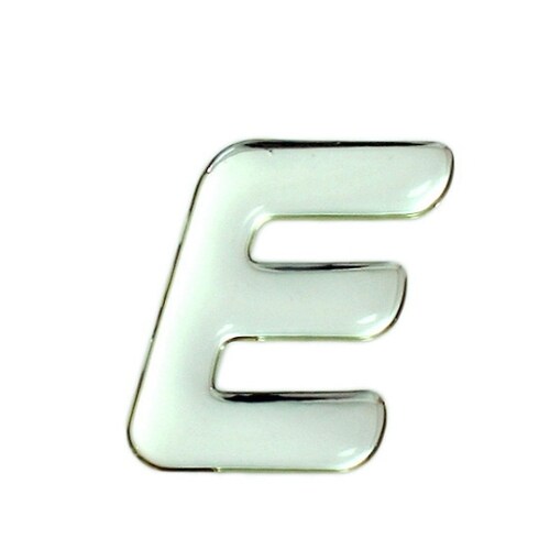シルバーメタル文字 E 60mm×1mm