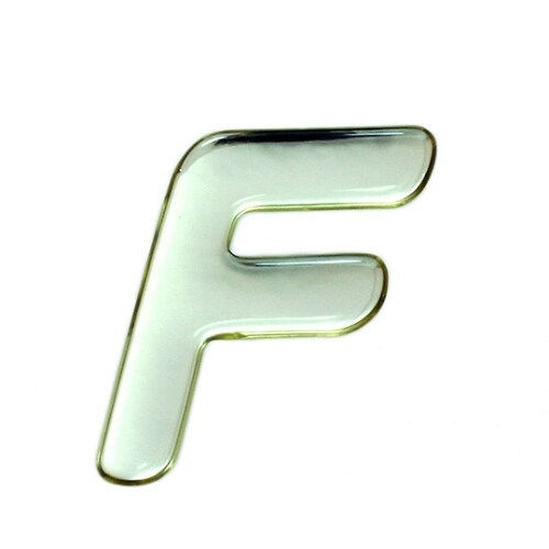 シルバーメタル文字 F 60mm×1mm