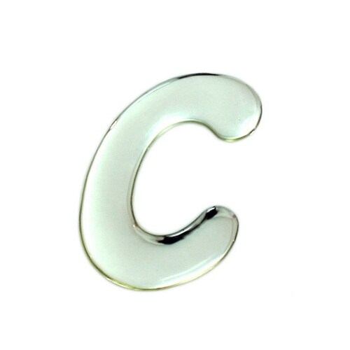 シルバーメタル文字 C 60mm×1mm