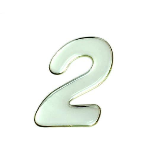 シルバーメタル文字 2 60mm×1mm