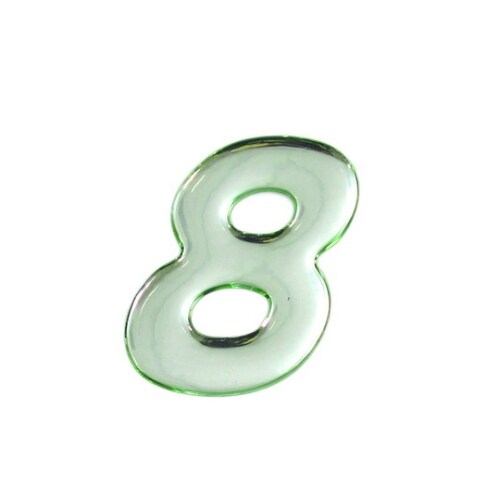 シルバーメタル文字 8 60mm×1mm