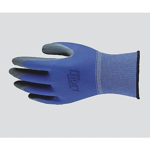 天然ゴム背抜き手袋 (13ゲージ) ブルー L