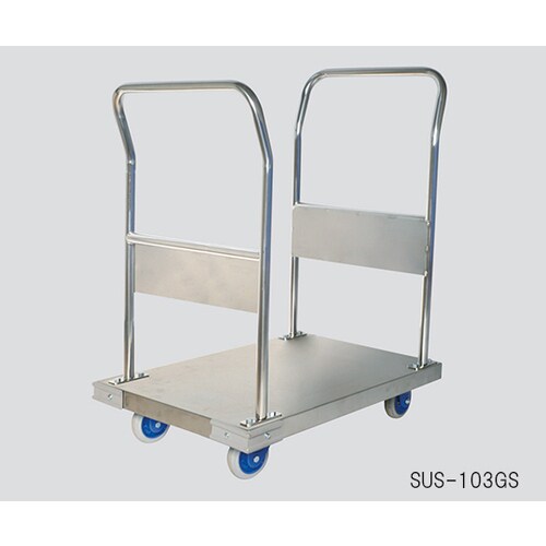 静音ステンレス台車 両ハンドル 積載荷重150kg