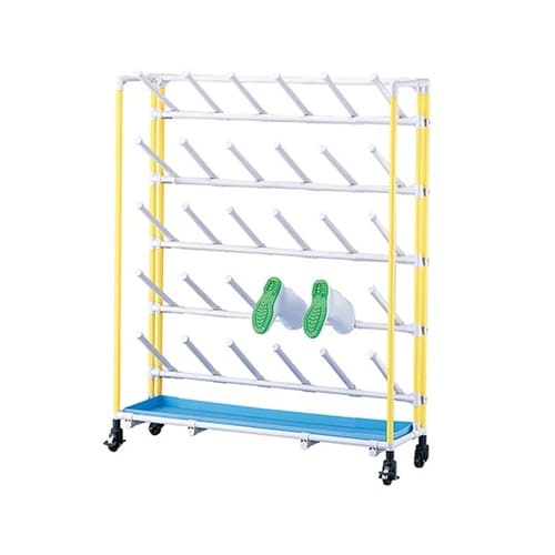 抗菌長靴ラック 傾斜 3×5 イエロー 15人用