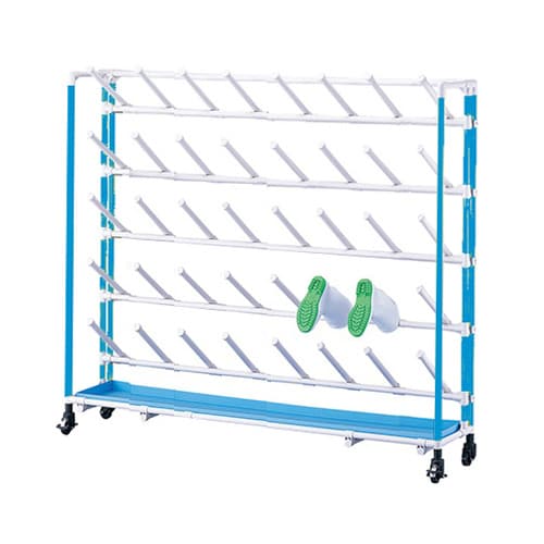 抗菌長靴ラック 傾斜 4×5 ブルー20人用