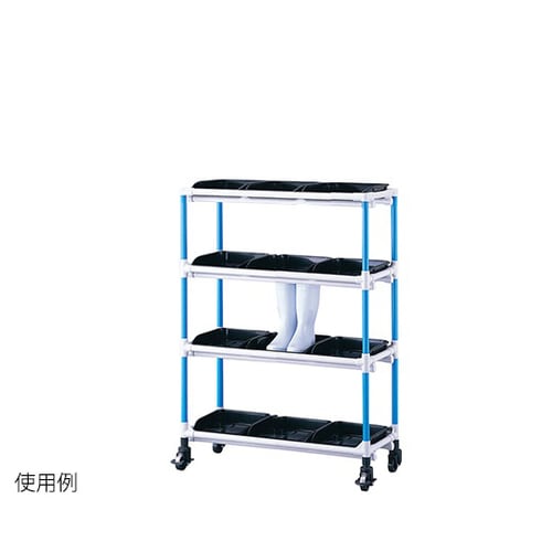 抗菌長靴ラック 3列4段・12人用 ブルー