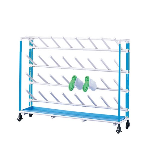 抗菌長靴ラック 傾斜 4×4 ブルー 16人用