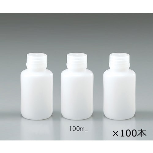 細口瓶HDPE製 100mL 100本 ケース販売