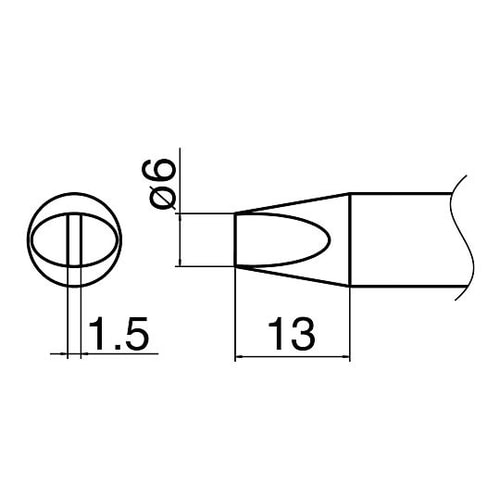 ハイパワーはんだごて用こて先 T33−D6