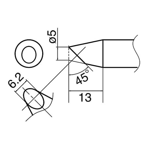 ハイパワーはんだごて用こて先 T33−BC5