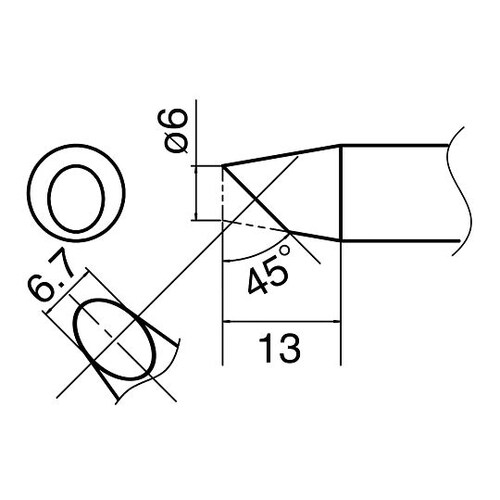 ハイパワーはんだごて用こて先 T33−BC6
