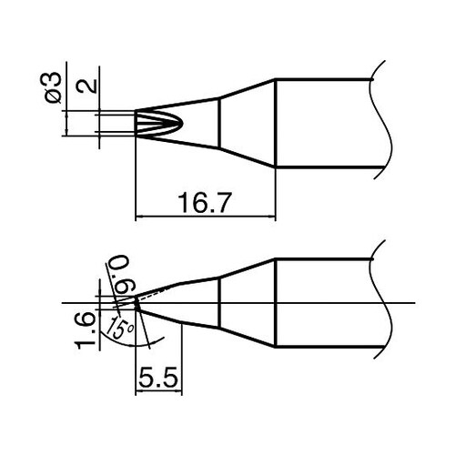 ハイパワーはんだごて用こて先 T33−1610