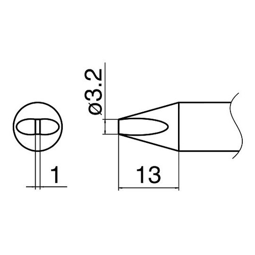 ハイパワーはんだごて用こて先 T33−D32