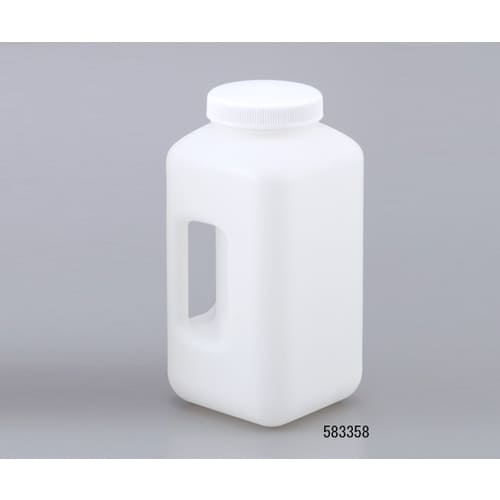 ハンドル付広口瓶 角型 HDPE製